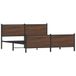 Maison Exclusive - Lit en métal sans matelas, marron, aspect chêne, 200x200 cm