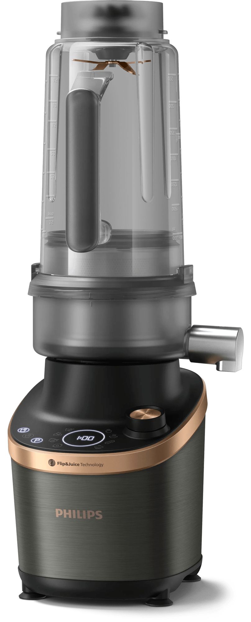 Philips Flip&Juice™ Blender HR3770/10R1 High-speed blender met sapmodule - Zwart/Koper