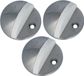 AMIG Butée de porte/Tampon de porte - 3x - D45mm - vis incluses - inox mat