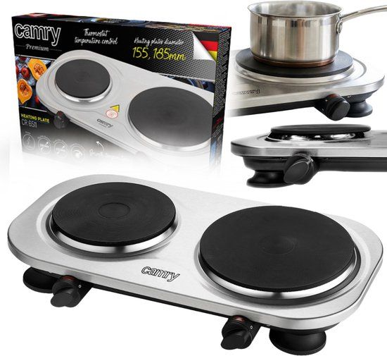 Camry CR 6511 - Kookplaat - Elektrisch - Dubbel - 2500 Watt