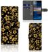 B2Ctelecom Sony Xperia 10 Hoesje Gouden Bloemen
