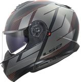 LS2 FF908 Strobe II Code Zwart Grijs Systeemhelm - Maat S