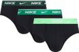 Nike Essential Cotton Stretch Brief Slips 3 Eenheden Zwart M Man