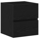 vidaXL Badkamerwastafelkast Zwart Eiken 41x38,5x45 cm Bewerkt Hout