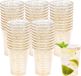 Matana – 50 gobelets de fête en plastique, 280ml – Avec paillettes dorées