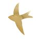 Home Maison Swallow Wanddecoratie van messing, decoratieve vogels van messing, 15 x 15 cm, Marokkaans handwerk, goudkleurig