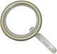 GARDINIA Gordijnringen Elba, 10 stuks, incl. glij-inzetstuk en gordijnhaak, Ø 29/38 mm, breedte: 3,5 mm, metaal, champagne