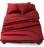 Blumtal 3-delige Set Bedlaken - Hoeslaken 160 x 200 x 30 cm - Laken 240 x 275 cm - 2 x Kussensloop 50 x 80 cm - Aurora Red