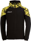 Uhlsport Goal 25 Evo Woven Hood Jacket Zwart-Limoen Geel Maat 3XL