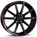 BORBET DESIGN LX jante noir brillant rouge 8.0Jx18 5x114.3 ET48