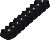 sloggi Dames midi slip 9 pack Basic+ zwart