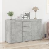vidaXL Dressoir Beton Grijs 120 x 36 x 69 cm Bewerkt hout