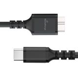 MediaRange USB 3.0 Micro-B naar USB Type-C kabel, 50 cm, zwart