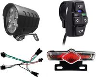 NCD E-Commerce Handel GmbH 36V, 48V, 52V, 60V Éclairage de vélo électrique et jeux d'éclairage avec interrupteur rotatif de klaxon DK336