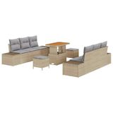 vidaXL Tuinbank Beige Poly Rattan