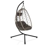hjh LIVING Hangstoel COCOVA Outdoor met frame zwart/grijs