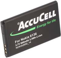 ACCUCELL AccuCell-batterij geschikt voor Nokia 6125, BL-4C