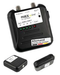 maxx.onLine Signaaltester kabeltelevisie meter DVB-C/DVB-T, antennesignaal meten, signaalsterkte kabeltelevisie controleren, kabel tv analoog/digitale tester