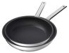 Set de poêles, 24+28 cm, acier inoxydable, revêtement antiadhésif, convient à tous types de cuisinières