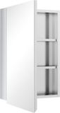 Kleankin Spiegelkastje/Medicijnkastje - Roestvrij staal - 39x12x60cm - Zilver