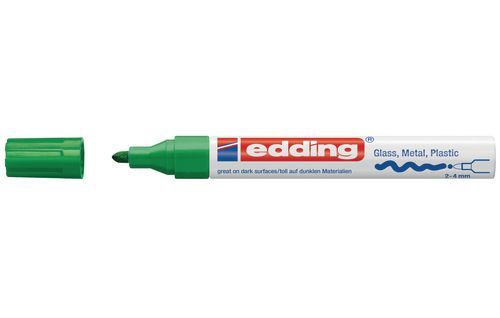 Edding 750 - Verf-stiften - groen, wit - 1 stuk