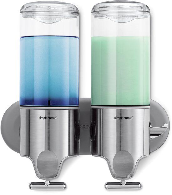 Simplehuman Zeepdispenser Wand Duo - RVS - Zilver