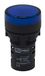 RS PRO Lichtmelder 24 V AC/DC blauw, uitsparing Ø 22 mm LED tafelmontage IP 65 schroef
