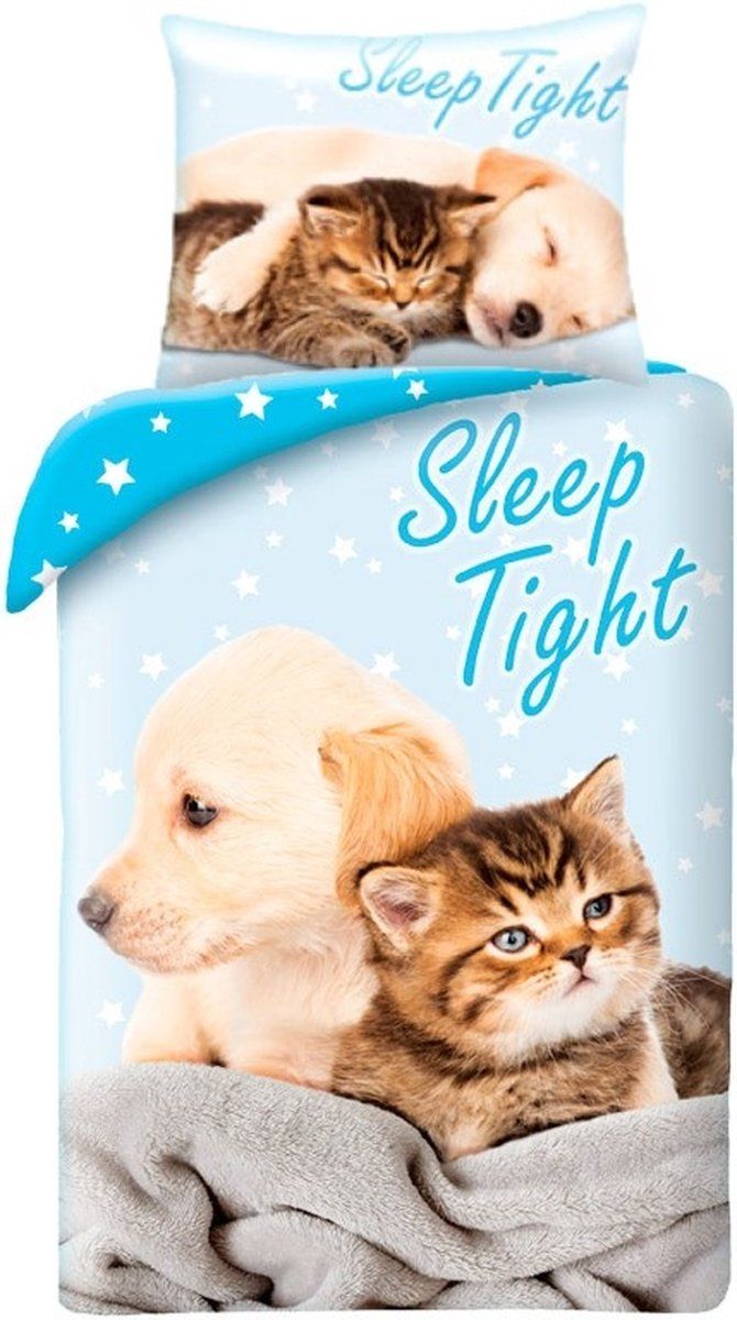 Animal Pictures Dekbedovertrek Sleep Tight - Eenpersoons - 140 x 200 cm - Katoen - 5904209600861
