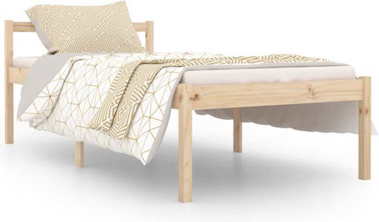 vidaXL Seniorenbed massief grenenhout 90x190 cm