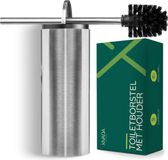 XIVADA Toiletborstel met houder Vrijstaand - RVS - Zilver
