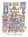 Heritage Crafts In bed met gekke kat dame geteld kruissteek kit - Evenweave