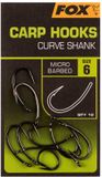Fox Carp Hooks Curve Shank Barbed X10