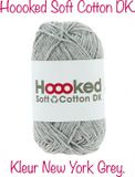 Hoooked Soft Cotton DK 50g. New York Grey
