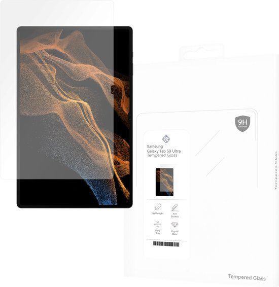 Cazy Tempered Glass Screenprotector Samsung Galaxy Tab S9 Ultra - Transparant