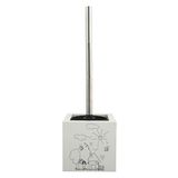 MSV 140826 toiletborstel, vierkant, bedrukt, motief kleuterschool, 11 x 11 x 37 cm