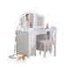 KidKraft 13018 Luxe houten kinderkaptafel met spiegel, stoel en opbergruimte, meubilair voor de kinderslaapkamer of speelkamer