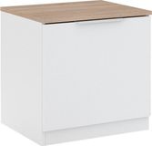 Vicco Betti Nachtkastje – 50 x 50 cm met 1 deur Wit/Sonoma
