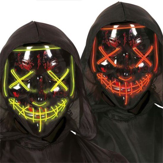 Fiestas Guirca Zwart Halloween Masker - Zwart - Volwassenen