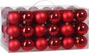 Casaria Boules de Noël en plastique Set de 54 - Mat brillant Ø 3 4 6 cm Rouge