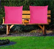 Anna's Collection Sierkussen 60x60cm Fuchsia Polyester Buiten