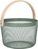 Merkloos Relaxdays Opbergmand - Metaal - Rond - Mint