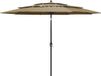 Syfax Parasol 3-laags met aluminium paal 3 m taupe
