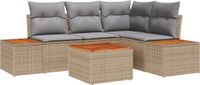 vidaXL Banc de jardin 4 places beige et gris clair