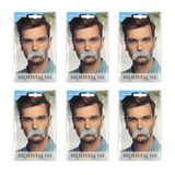 Boland - Zelfklevende snor, 6 stuks in een set, nepbaard voor verkleedkleding, themafeesten of carnaval
