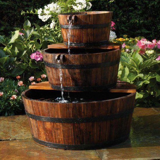 Ubbink AcquaArte Edinburgh Water Ornament - Wooden - 72cm - Brown