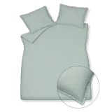 Vandyck Pure 83 Percale Ruffle Lits-jumeaux (240x200/220) pearl blue