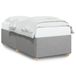 VidaXL Cadre de lit gris clair 100x200 cm tissu