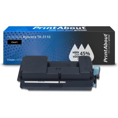 PrintAbout Huismerk TK-3110 Toner Zwart | 17.000 pagina's | Compatibel met Kyocera FS-4100DN