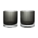 Ferm Living Verres Ripple gobelet 25 cl, 2 pièces Gris fumé