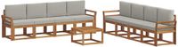 vidaXL Acacia Hout Bank Loungeset 8 Zitplekken Naturel en Lichtgrijs